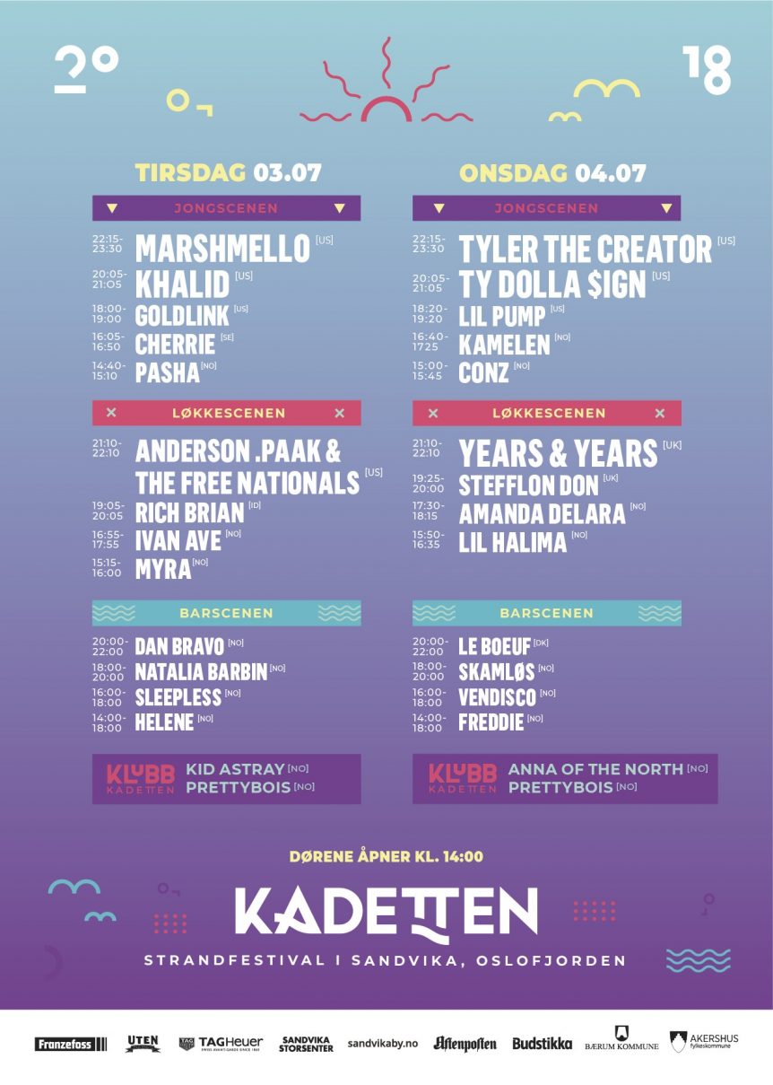 Kadetten Music Festival 2018 - Bærums nye strandfestival! -  